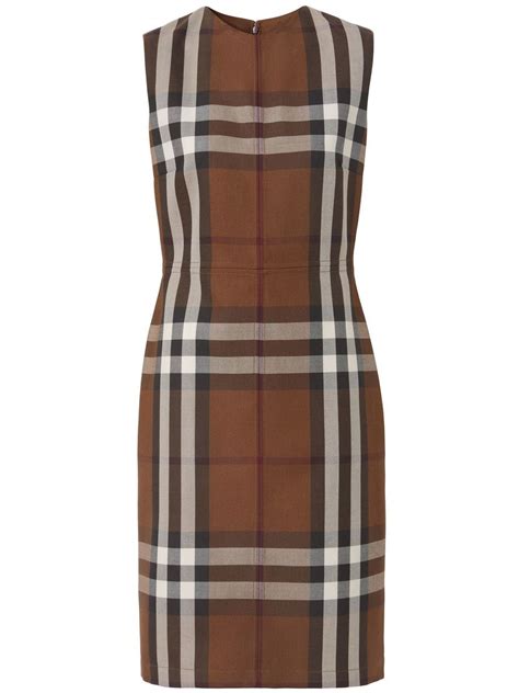 alexandra burberry check shirt sleevelss|Burberry plaid dresses.